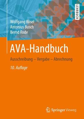 Rösel / Rode / Busch | AVA-Handbuch | Buch | 978-3-658-29521-9 | sack.de