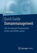 Deges |  Quick Guide Domainmanagement | Buch |  Sack Fachmedien