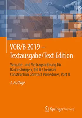 Springer Fachmedien Wiesbaden GmbH | VOB/B 2019 - Textausgabe/Text Edition | E-Book | sack.de