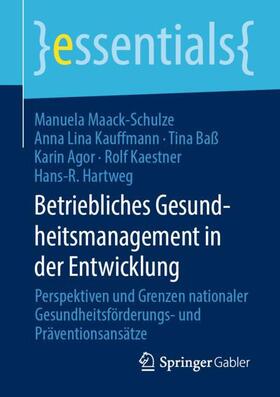 Maack-Schulze / Kauffmann / Hartweg | Betriebliches Gesundheitsmanagement in der Entwicklung | Buch | 978-3-658-29694-0 | sack.de