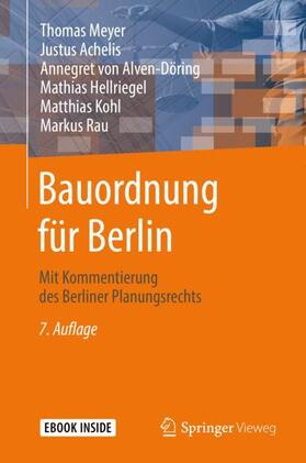 Meyer / Achelis / von Alven-Döring |  Bauordnung für Berlin | Buch |  Sack Fachmedien