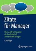 Fachmedien |  Zitate für Manager | Buch |  Sack Fachmedien