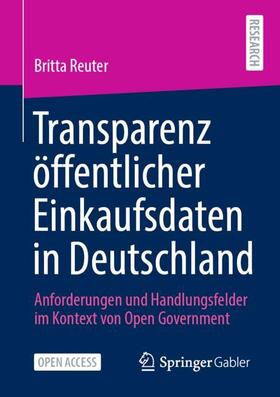 Reuter | Transparenz öffentlicher Einkaufsdaten in Deutschland | Buch | 978-3-658-31686-0 | sack.de