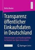 Reuter |  Transparenz öffentlicher Einkaufsdaten in Deutschland | Buch |  Sack Fachmedien
