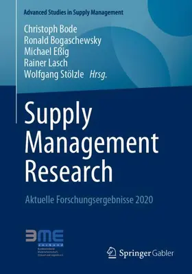 Bode / Bogaschewsky / Stölzle |  Supply Management Research | Buch |  Sack Fachmedien