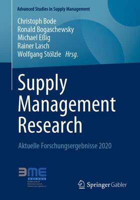Bode / Bogaschewsky / Stölzle | Supply Management Research | Buch | 978-3-658-31897-0 | sack.de