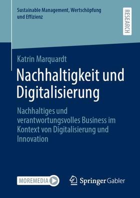 Marquardt | Nachhaltigkeit und Digitalisierung | Buch | 978-3-658-31919-9 | sack.de