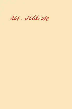 Leschke |  Moritz Schlick. Naturphilosophische Schriften | eBook | Sack Fachmedien