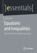 Walz |  Equations and Inequalities | eBook | Sack Fachmedien