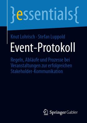 Lohrisch / Luppold | Event-Protokoll | E-Book | sack.de