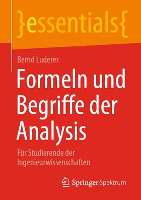 Luderer | Formeln und Begriffe der Analysis | E-Book | sack.de