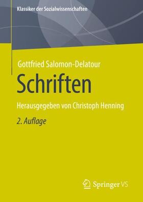 Salomon-Delatour / Henning / Salomon | Schriften | Buch | 978-3-658-33891-6 | sack.de
