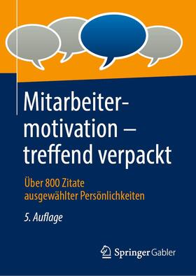 Mitarbeitermotivation - treffend verpackt | Buch | 978-3-658-34313-2 | sack.de