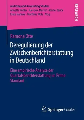 Otte |  Deregulierung der Zwischenberichterstattung in Deutschland | Buch |  Sack Fachmedien