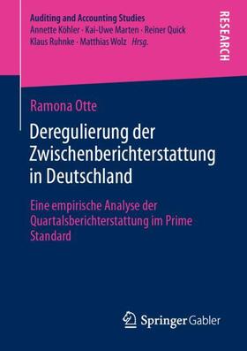 Otte | Deregulierung der Zwischenberichterstattung in Deutschland | Buch | sack.de