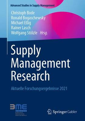 Bode / Bogaschewsky / Stölzle | Supply Management Research | Buch | 978-3-658-35448-0 | sack.de