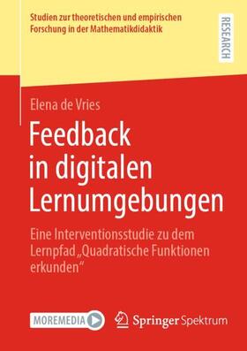 de Vries |  Feedback in digitalen Lernumgebungen | Buch |  Sack Fachmedien