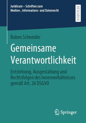 Schneider | Gemeinsame Verantwortlichkeit | Buch | 978-3-658-36011-5 | sack.de