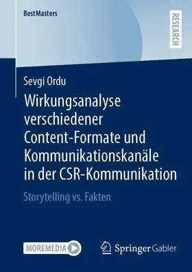 Ordu |  Wirkungsanalyse verschiedener Content-Formate und Kommunikationskanäle in der CSR-Kommunikation | Buch |  Sack Fachmedien