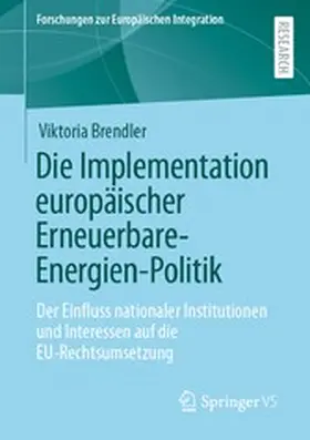 Brendler |  Die Implementation europäischer Erneuerbare-Energien-Politik | eBook | Sack Fachmedien
