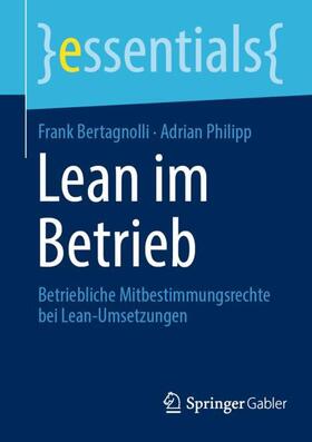 Philipp / Bertagnolli |  Lean im Betrieb | Buch |  Sack Fachmedien