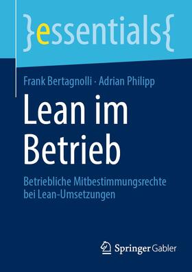 Bertagnolli / Philipp |  Lean im Betrieb | eBook | Sack Fachmedien