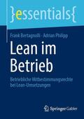 Bertagnolli / Philipp |  Lean im Betrieb | eBook | Sack Fachmedien