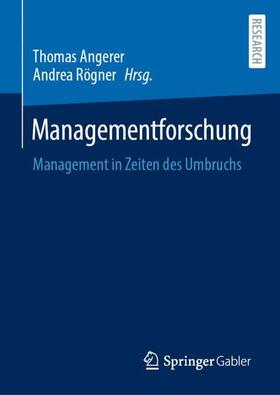 Roegner / Angerer / Rögner | Managementforschung | Buch | 978-3-658-38820-1 | sack.de