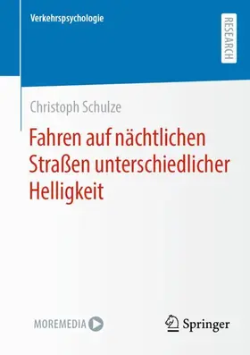 Schulze |  Fahren auf nächtlichen Straßen unterschiedlicher Helligkeit | Buch |  Sack Fachmedien
