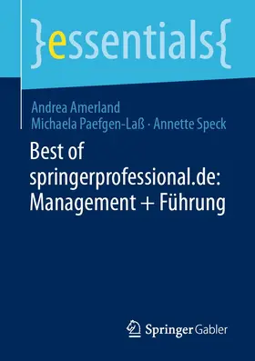 Amerland / Paefgen-Laß / Speck | Best of springerprofessional.de: Management + Führung | E-Book | sack.de
