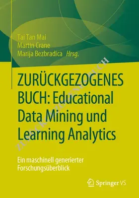 Mai / Crane / Bezbradica |  Educational Data Mining und Learning Analytics | Buch |  Sack Fachmedien