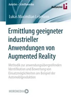 Lehmann |  Ermittlung geeigneter industrieller Anwendungen von Augmented Reality | eBook | Sack Fachmedien