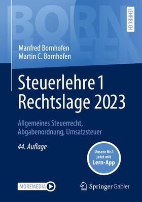 Bornhofen |  Steuerlehre 1 Rechtslage 2023 | Buch |  Sack Fachmedien