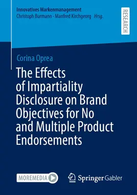 Oprea |  The Effects of Impartiality Disclosure on Brand Objectives for No and Multiple Product Endorsements | Buch |  Sack Fachmedien