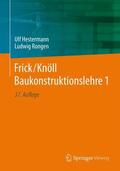 Hestermann / Rongen |  Frick/Knöll Baukonstruktionslehre 1 | Buch |  Sack Fachmedien