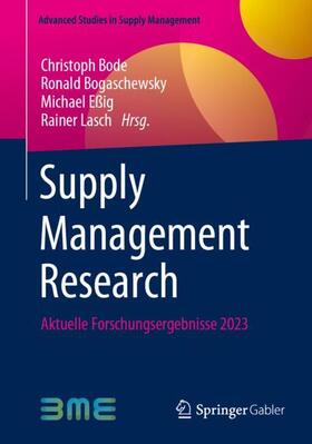 Bode / Lasch / Bogaschewsky | Supply Management Research | Buch | 978-3-658-42634-7 | sack.de