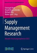 Bode / Lasch / Bogaschewsky |  Supply Management Research | Buch |  Sack Fachmedien