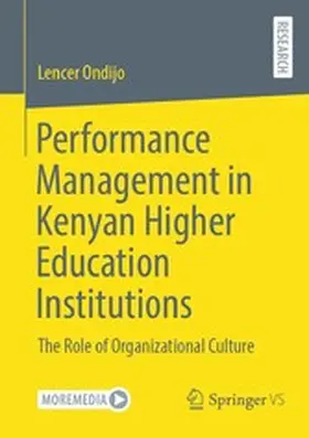 Ondijo |  Performance Management in Kenyan Higher Education Institutions | eBook | Sack Fachmedien