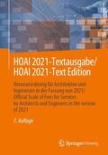Fachmedien / Springer Fachmedien Wiesbaden |  HOAI 2021-Textausgabe/HOAI 2021-Text Edition | Buch |  Sack Fachmedien