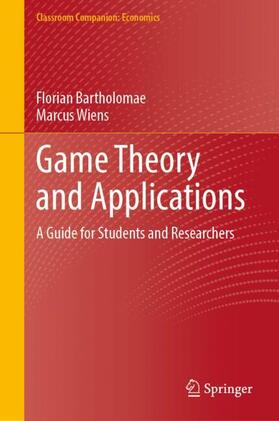 Bartholomae / Wiens | Game Theory and Applications | Buch | 978-3-658-44607-9 | sack.de