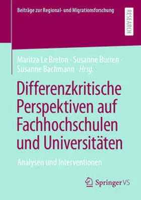 Le Breton / Burren / Bachmann |  Differenzkritische Perspektiven auf Fachhochschulen und Universitäten | eBook | Sack Fachmedien