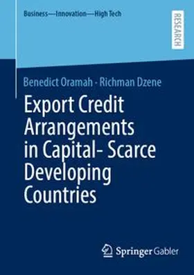 Oramah / Dzene |  Export Credit Arrangements in Capital-Scarce Developing Countries | eBook | Sack Fachmedien