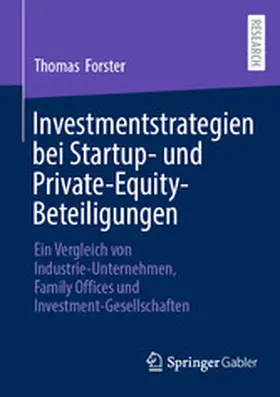 Forster |  Investmentstrategien bei Startup- und Private-Equity-Beteiligungen | eBook | Sack Fachmedien
