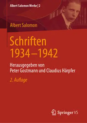Salomon / Gostmann / Härpfer |  Schriften 1934 - 1942 | Buch |  Sack Fachmedien