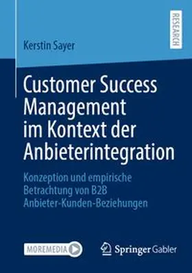 Sayer | Customer Success Management im Kontext der Anbieterintegration | E-Book | www.sack.de