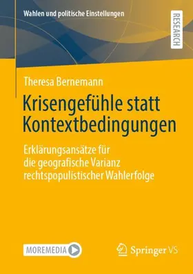 Bernemann |  Krisengefühle statt Kontextbedingungen | Buch |  Sack Fachmedien