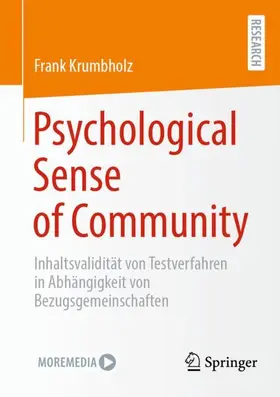 Krumbholz |  Psychological Sense of Community | Buch |  Sack Fachmedien