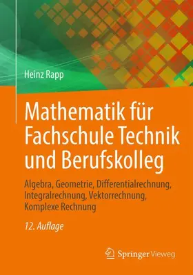Rapp |  Mathematik für Fachschule Technik und Berufskolleg | Buch |  Sack Fachmedien