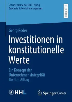 Röder / Röder PhD |  Investitionen in konstitutionelle Werte | Buch |  Sack Fachmedien