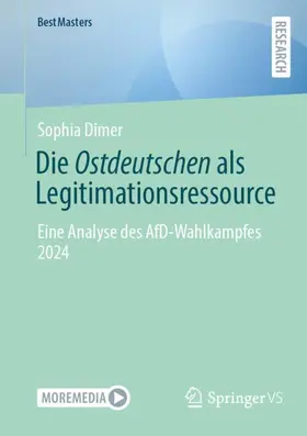 Dimer |  Die Ostdeutschen als Legitimationsressource | Buch |  Sack Fachmedien
